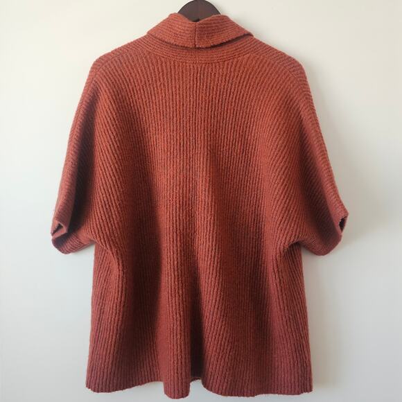Cabi Oversized Shawl Collar Cardigan Sweater Rust Brown Size S - Picture 2 of 7